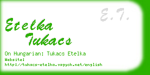 etelka tukacs business card